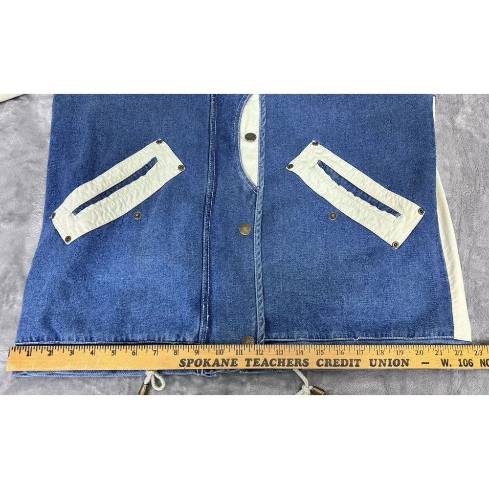 Stefano International Vintage‎ 1980s Denim Hooded Barn Jacket Medium